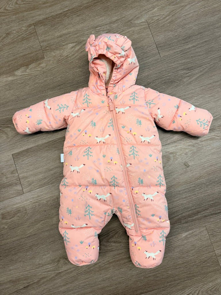 Jan & Jul Puffer Snowsuit – 6–12M | Pink Toaster - Nest and Sprout - Consignment