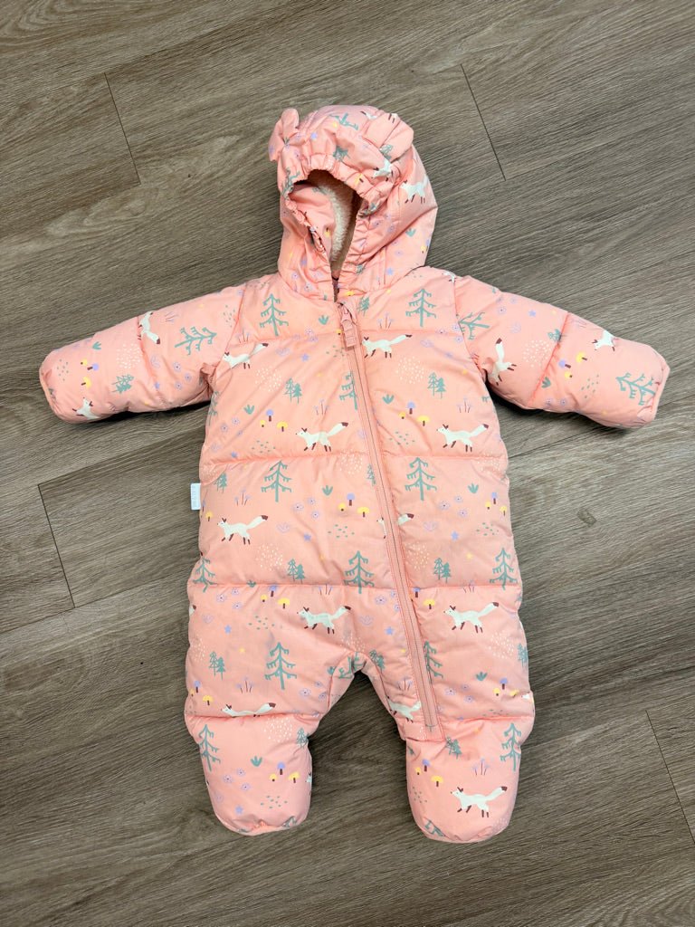 Jan & Jul Puffer Snowsuit – 6–12M | Pink Toaster - Nest and Sprout - Consignment