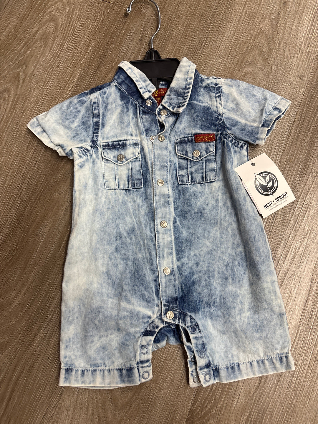 7 For All Mankind Denim Romper