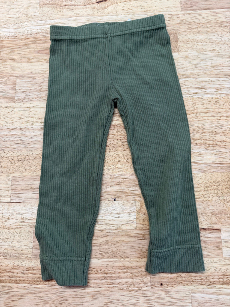 Jamie Kay Ribbed Leggings – 1Y | Forest Green
