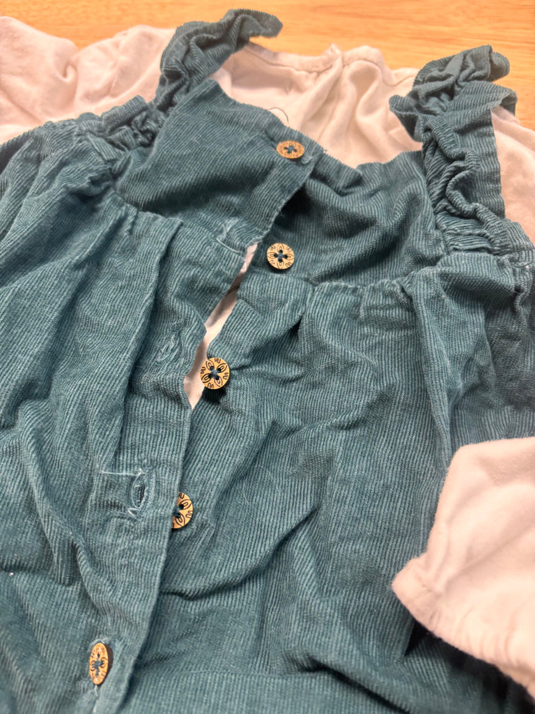 Tahari 2pc Set – Green Cord Jumper 6-9M