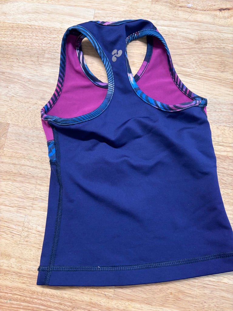 Triple Flip Youth 4 Racerback Tank - Purple/Black - Nest and Sprout - Consignment