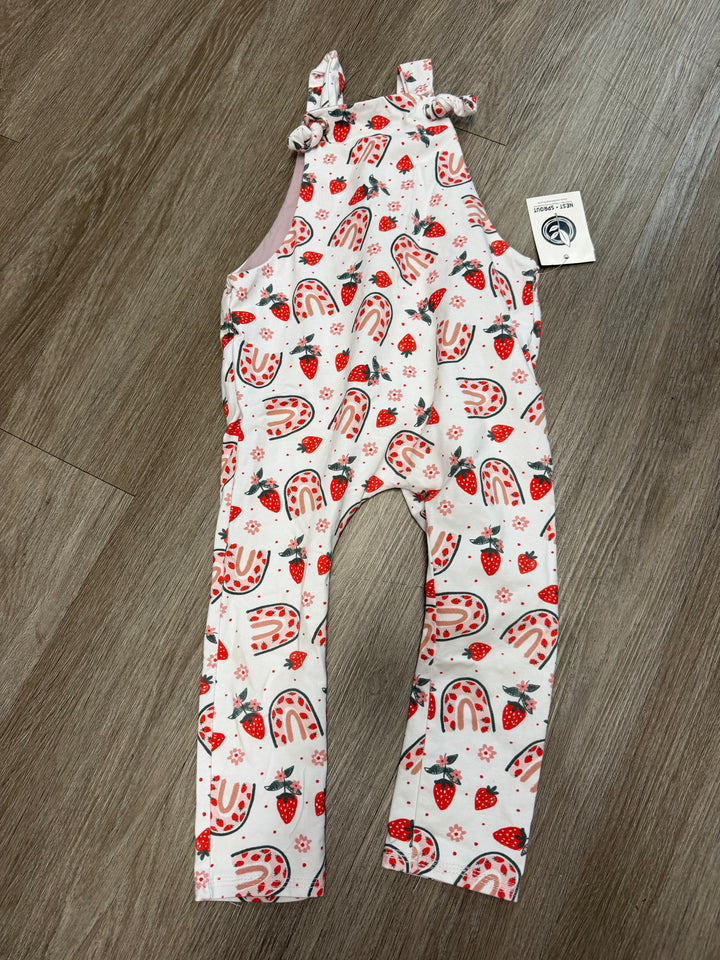 Gro by Zoe Strawberry Rainbow Tie-Up Overalls – Est. 3–6Y