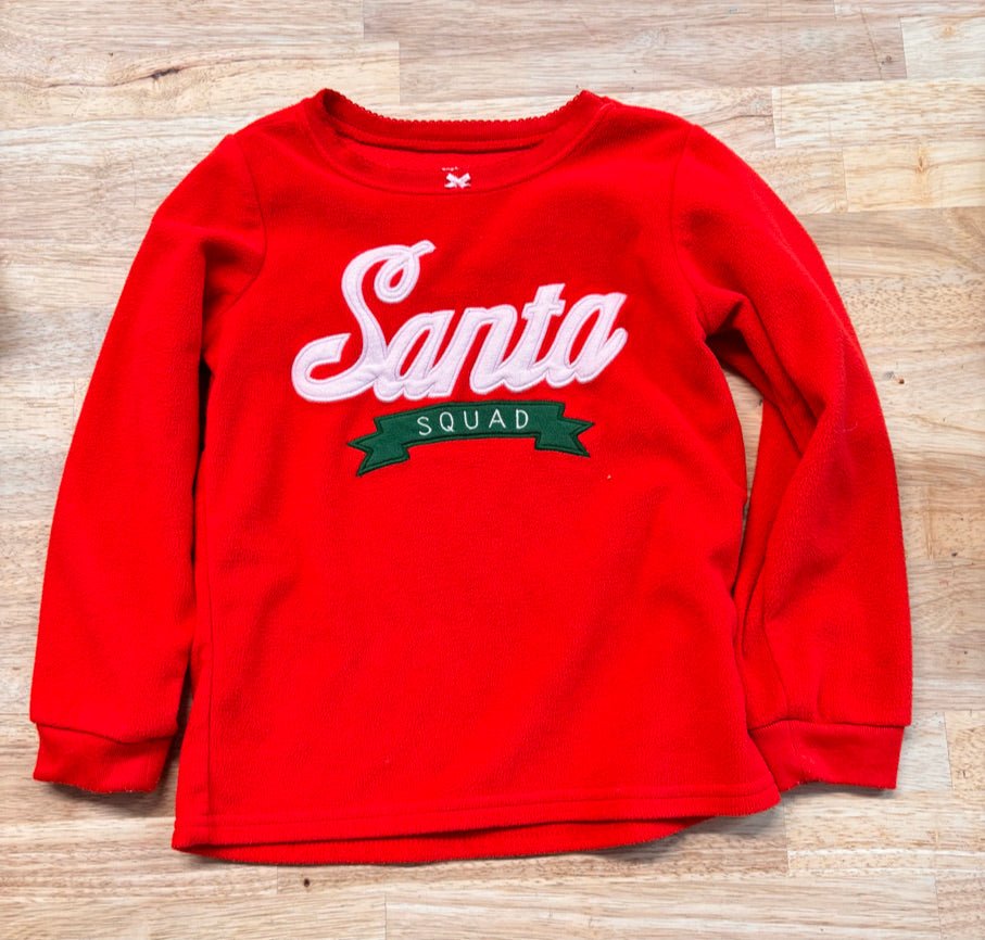 Carter’s Santa Squad Fleece Shirt – Size 5Y - Nest and Sprout-Consignment