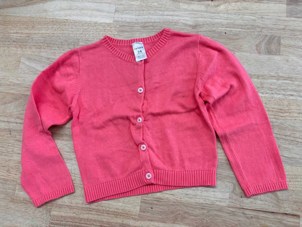 Carters 24M Pink Knit Cardigan