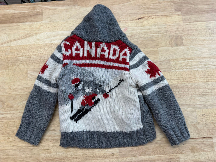 Canadiana Knit Sweater – 2T | Ski Character on Back