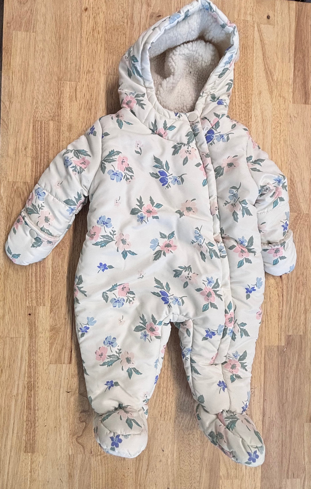 Carters 6–9M Footed Snowsuit Floral