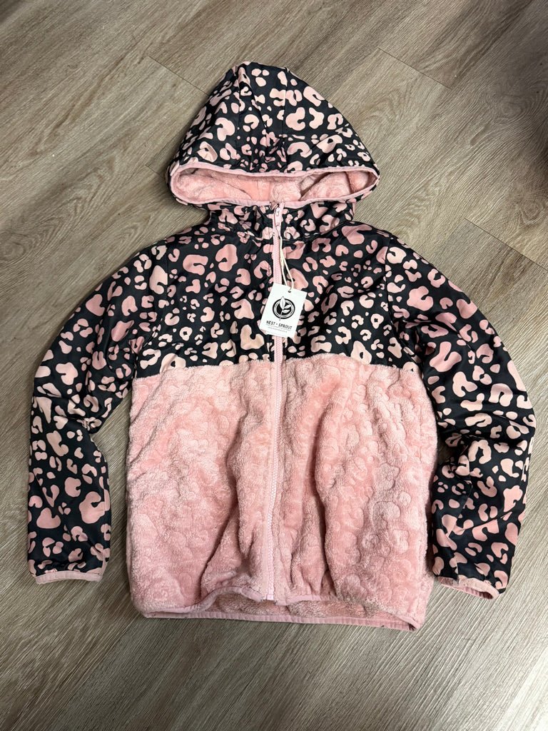 Penelope Mack Lightweight Jacket – 12 | Cheetah Print with Fleece - Nest and Sprout-Consignment