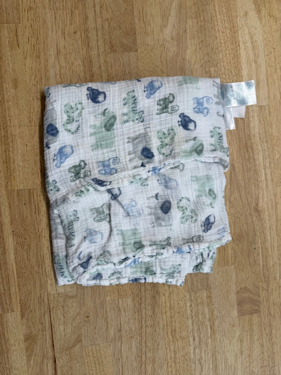 Aden + Anais Muslin Blanket | Safari Animals Print imperfect - Nest and Sprout - Consignment
