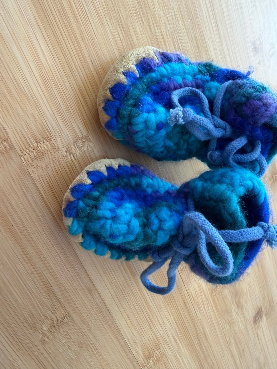 Padraig Bootie – 15cm | Blue Multi Print - Nest and Sprout-Consignment
