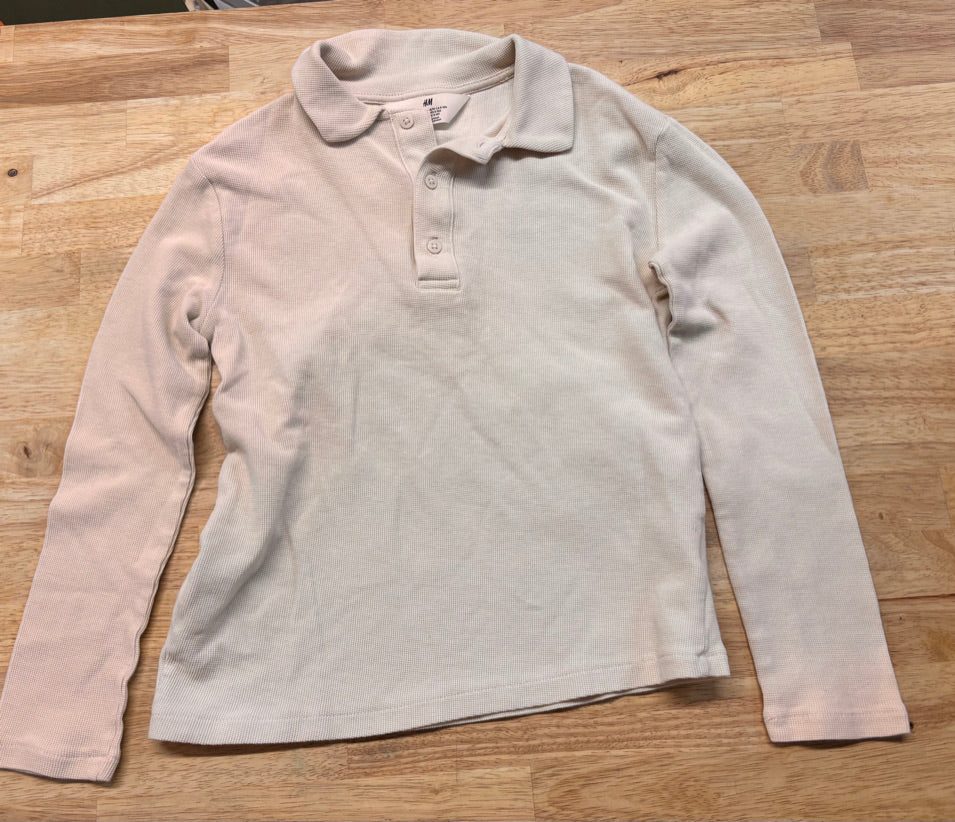 H&M Waffle Knit Polo – 8–10Y