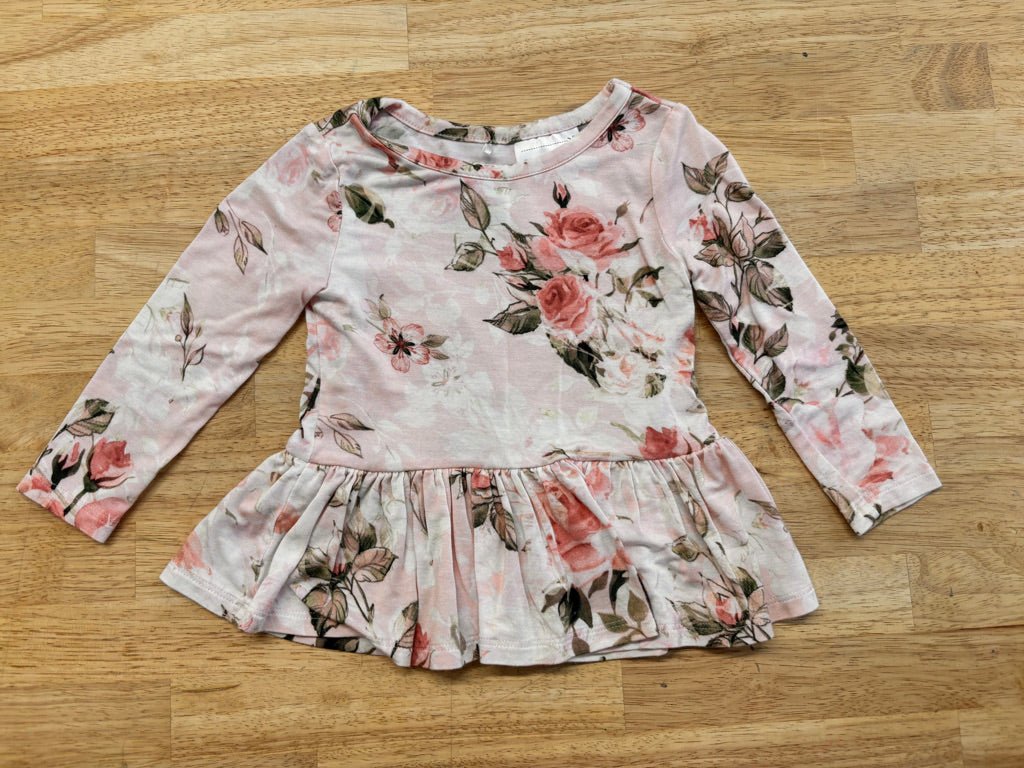 Posh Peanut Peplum Top – 6 - 12M - Nest and Sprout - Consignment