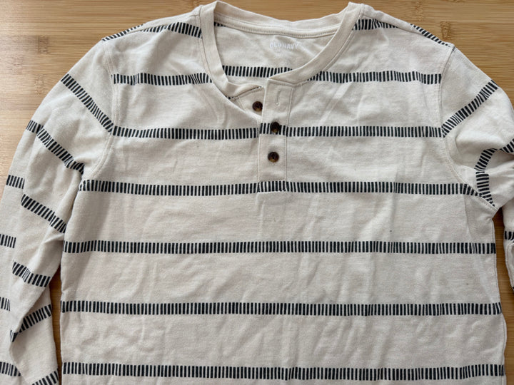 Old Navy Striped Shirt – XXL (18) | Cream & Grey | Play