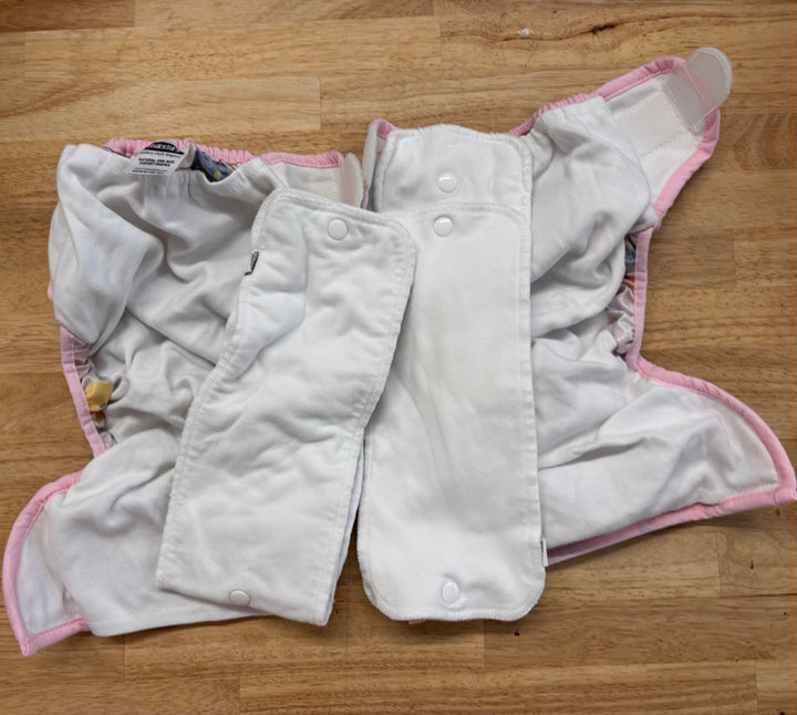 Thirsties Pocket Diaper OS - Pink Floral (2 Available)