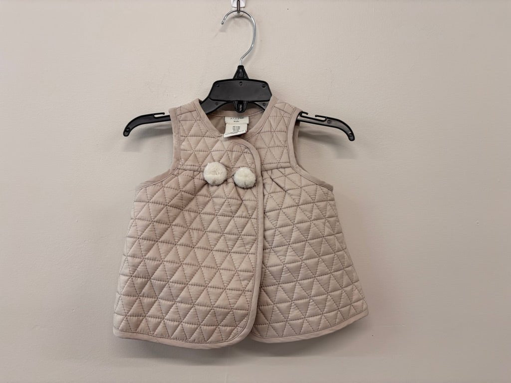 Aspen Kids 3–6M Quilted Vest – Beige - Nest and Sprout - Consignment