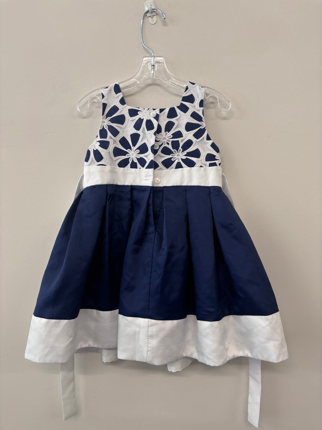 Joanna Michelle Navy/White Dress (3T)