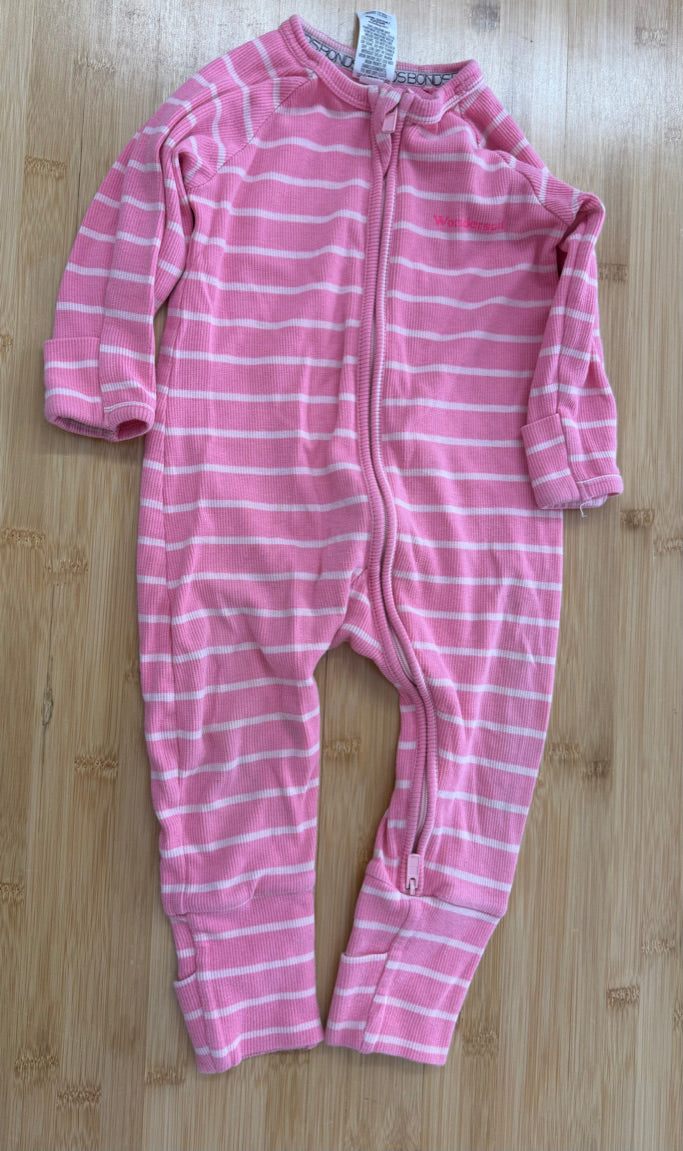 Bonds Wondersuit – 6–12M | Pink Ribbed