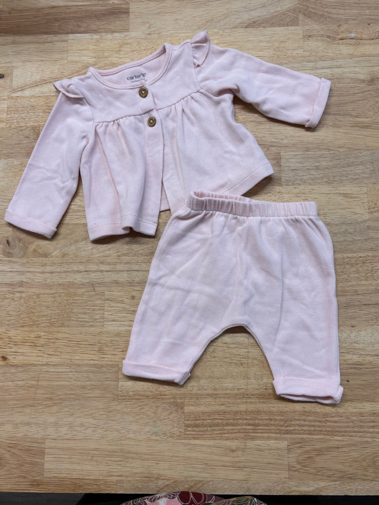 Carter’s Two-Piece Set – Size NB Light Pink