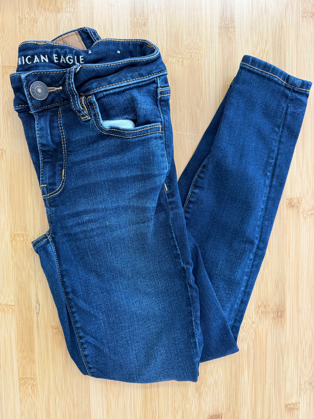 American Eagle Dark Wash Jegging Shorts – 0 | Adult