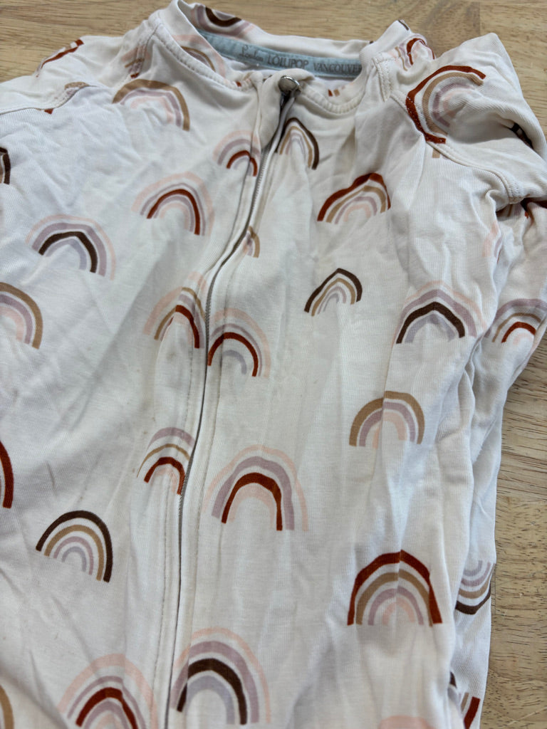 Loulou Lollipop Rainbow TENCEL Sleeper Beige | Size 12–18M