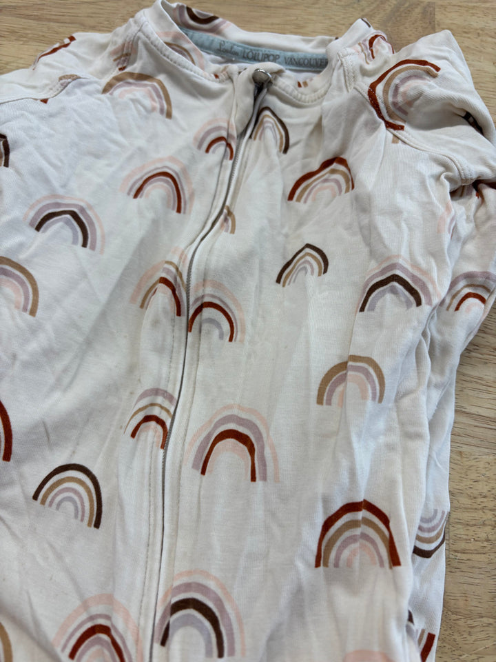 Loulou Lollipop Rainbow TENCEL Sleeper Beige | Size 12–18M