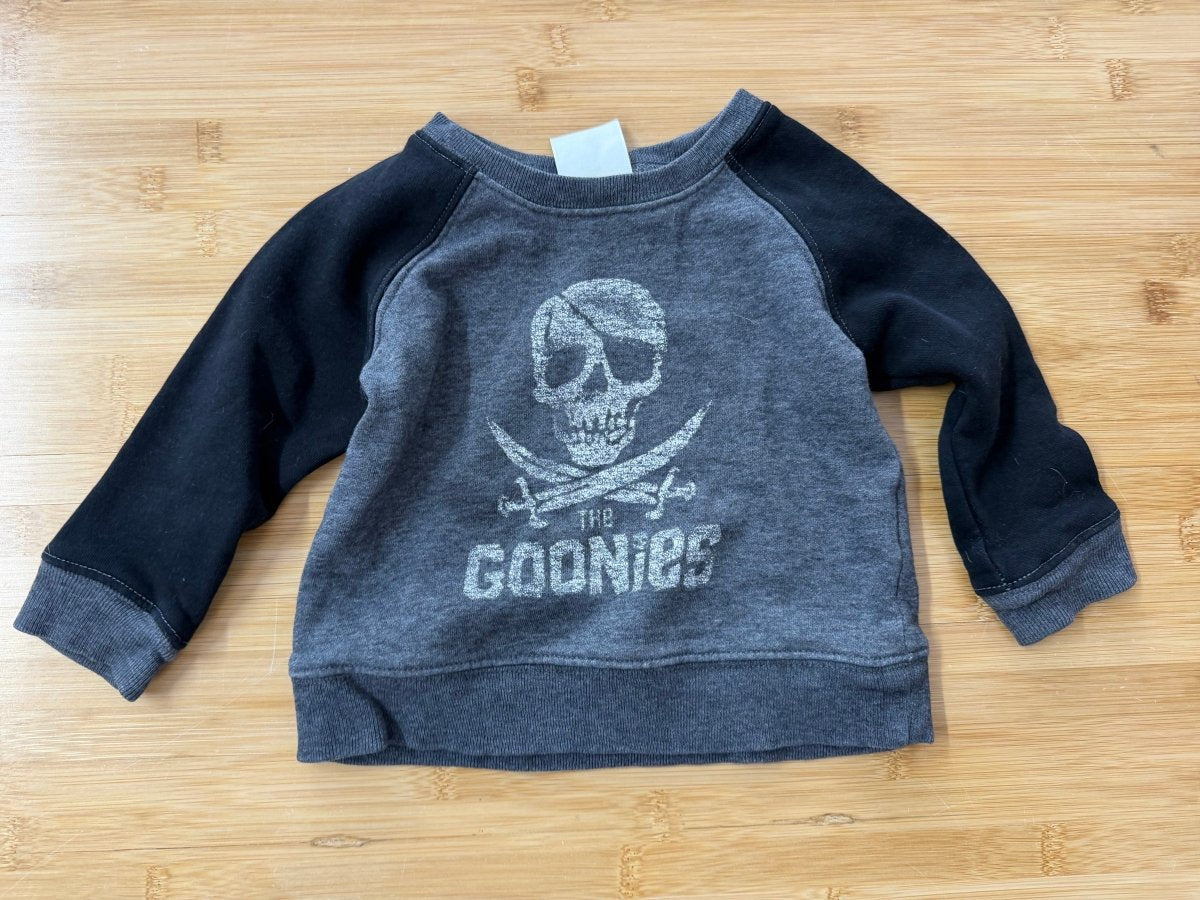 Gap Sweatshirt – 12-18 Months | Grey | Goonies Graphic - Nest and Sprout-Consignment