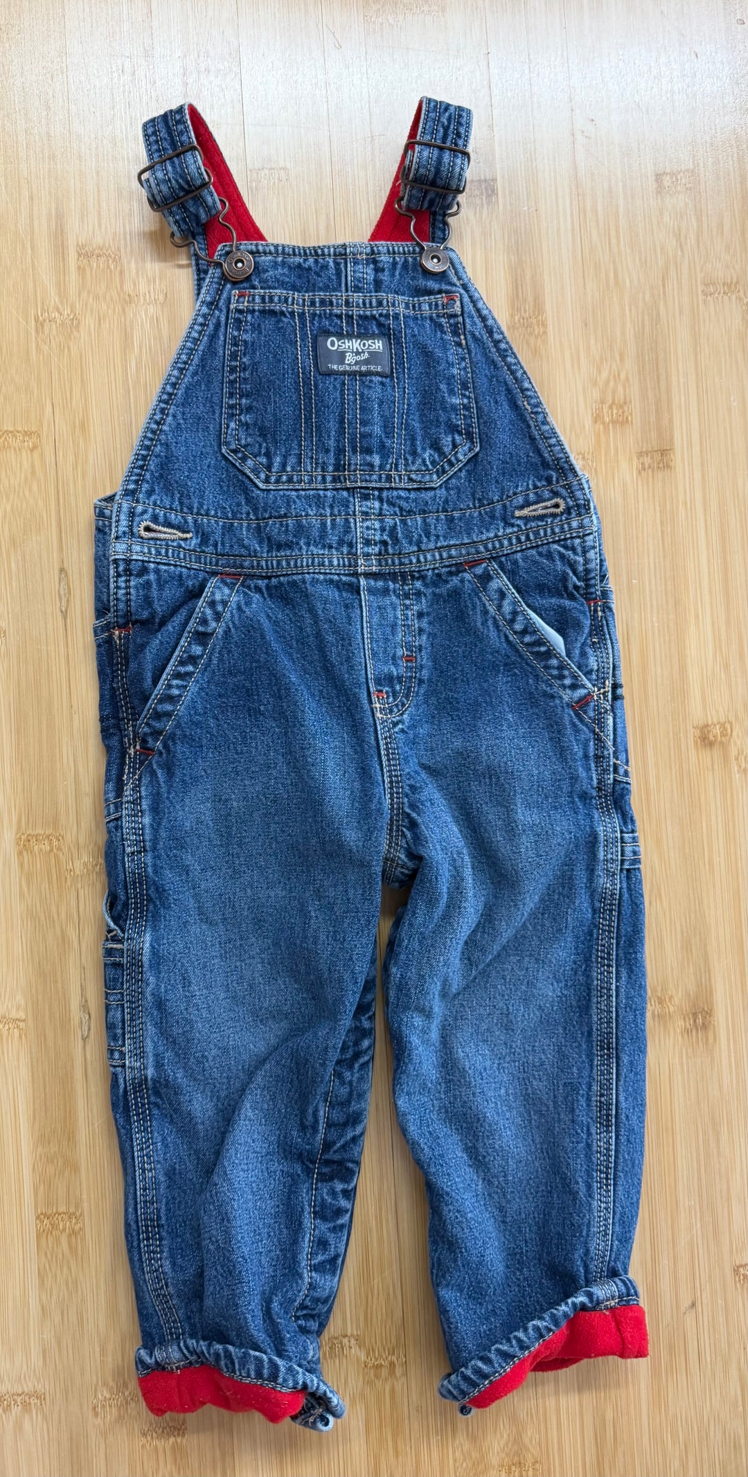 OshKosh Denim Overalls – 18 Months | Fleece Lined