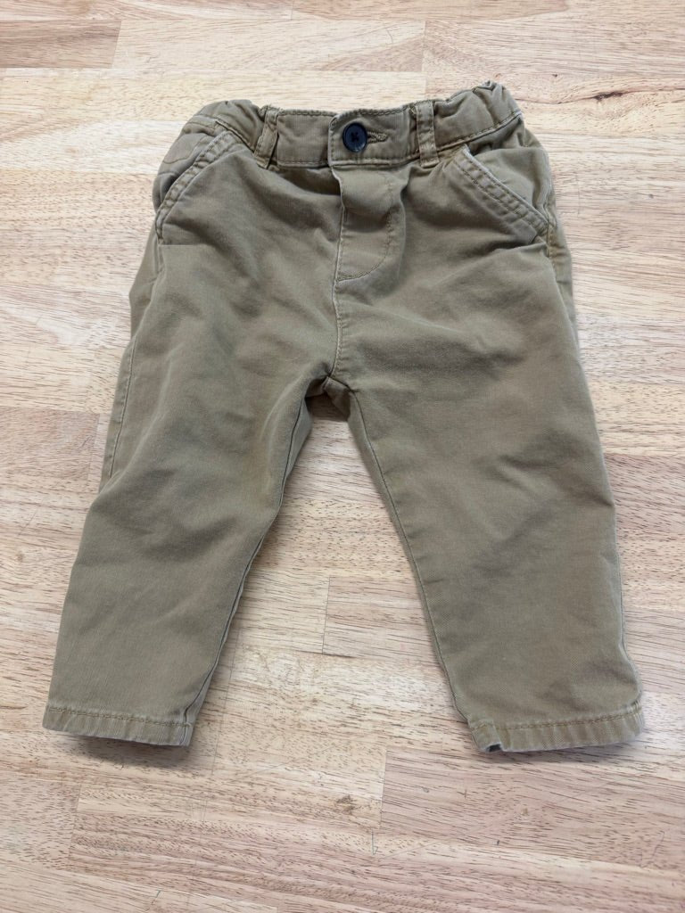 Zara Chino Pants – 12–18M | Light Brown | Internal Adjustment - Nest and Sprout-Consignment