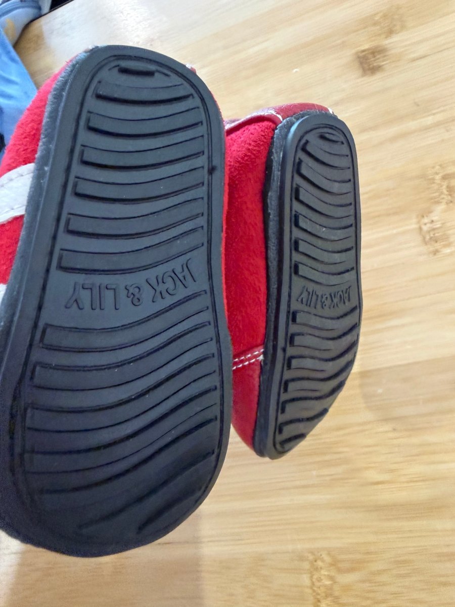 Jack & Lily Red Velcro Shoe – 6–12M | Excellent - Nest and Sprout-Consignment