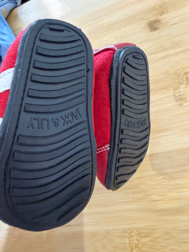 Jack & Lily Red Velcro Shoe – 6–12M | Excellent