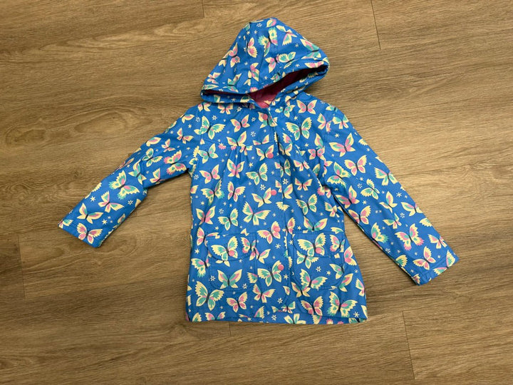 Hatley Rain Jacket – 6 | Blue Butterfly Terry Inner - Nest and Sprout-Consignment