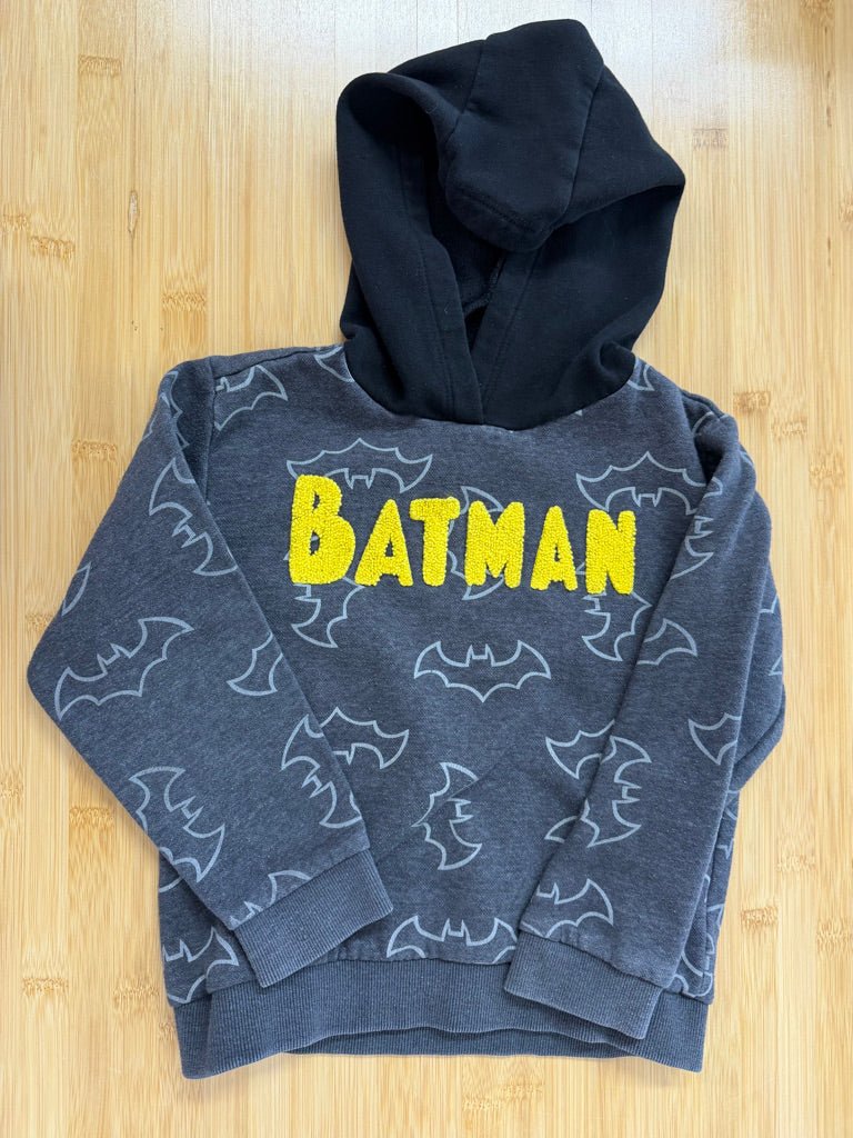 Batman Hooded Sweatshirt – 5 | Grey - Nest and Sprout-Consignment