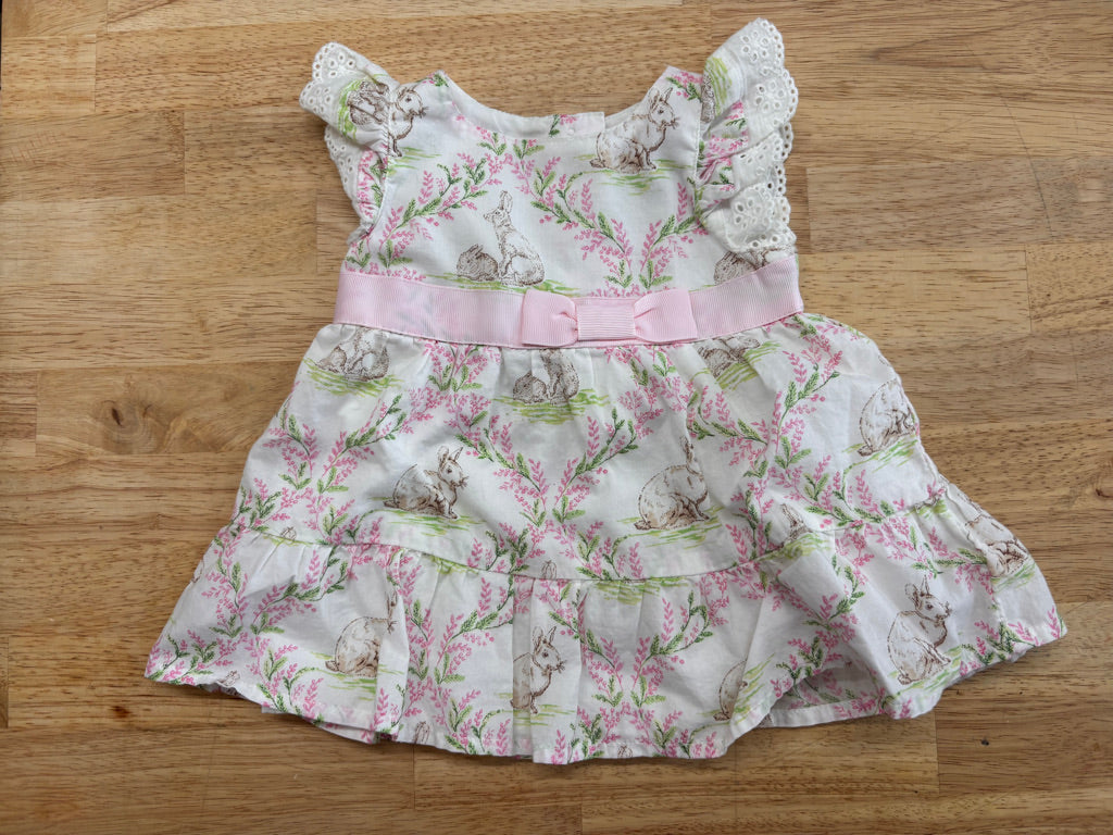 Children’s Place Dress – Size 0–3M (Rabbit Print)