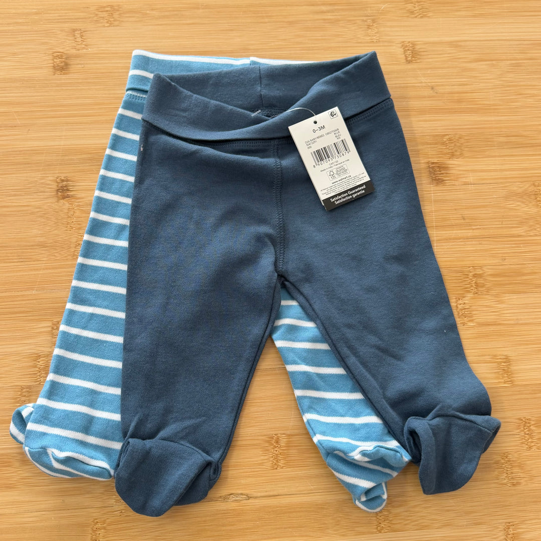 George Footed Leggings 2 Pack – 0-3 Months | Blue | NWT