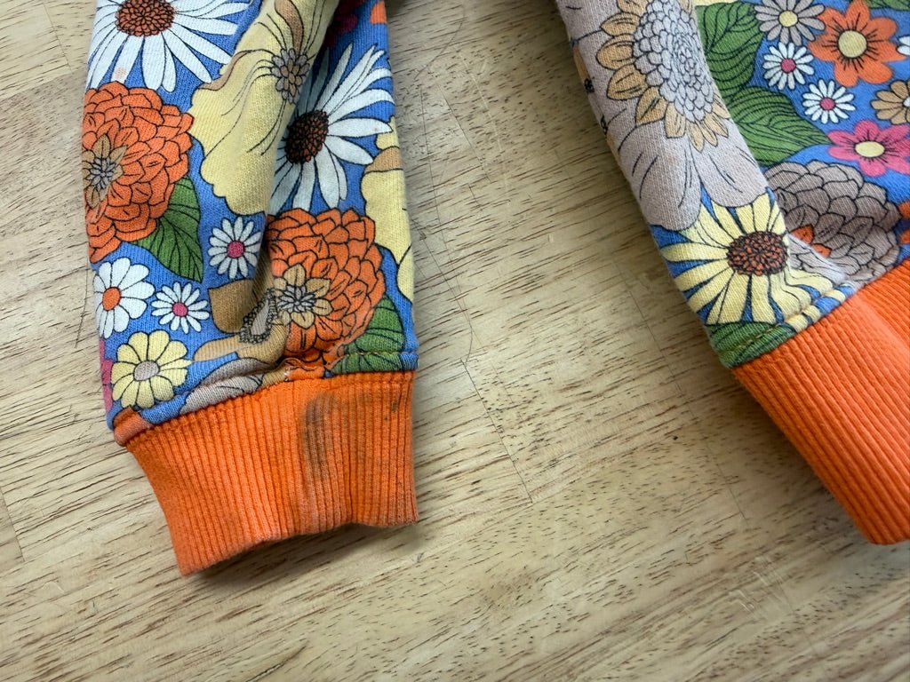 Goldie + Ace Floral Sweatshirt Orange | Size 2T play - Nest and Sprout - Consignment