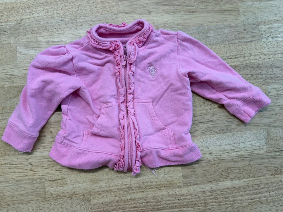 US Polo Assn Zip-Up Cardigan – 3–6M