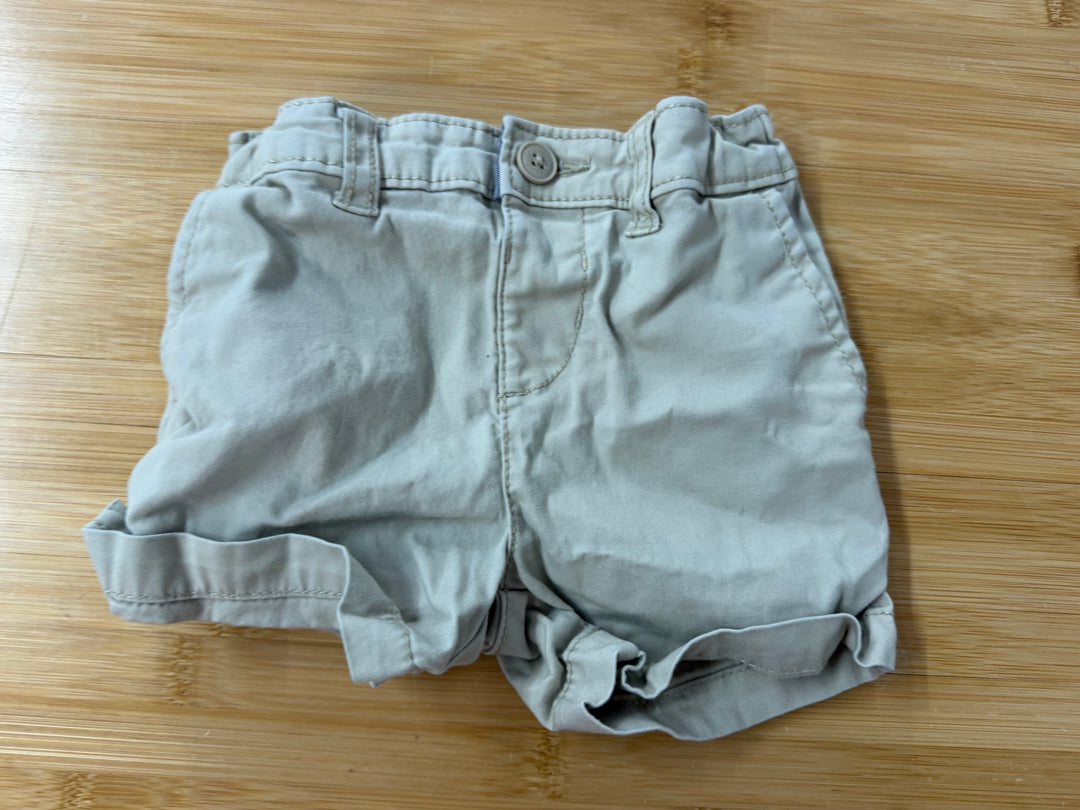 OshKosh Chino Shorts – 12 Months | Light Beige Khaki