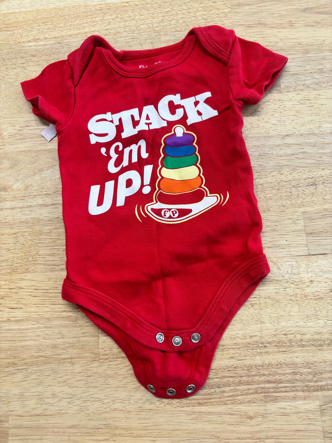 Fisher-Price “Stack em Up” Red Bodysuit | Size 3m