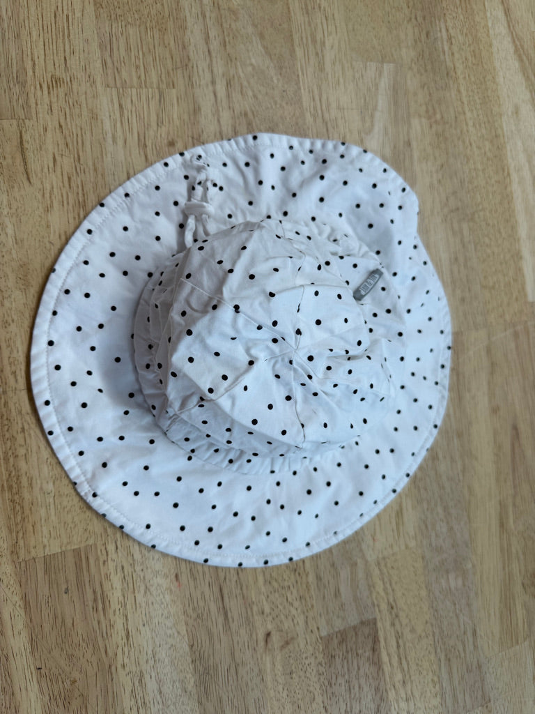 Jan & Jul Cotton Floppy Hat – 6–24M | White Polka Dot
