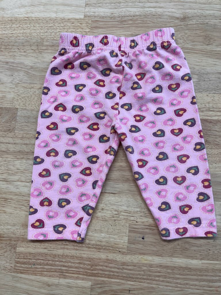 Vintage Pink Pants with Floral Hearts – Size 12M - Nest and Sprout - Consignment