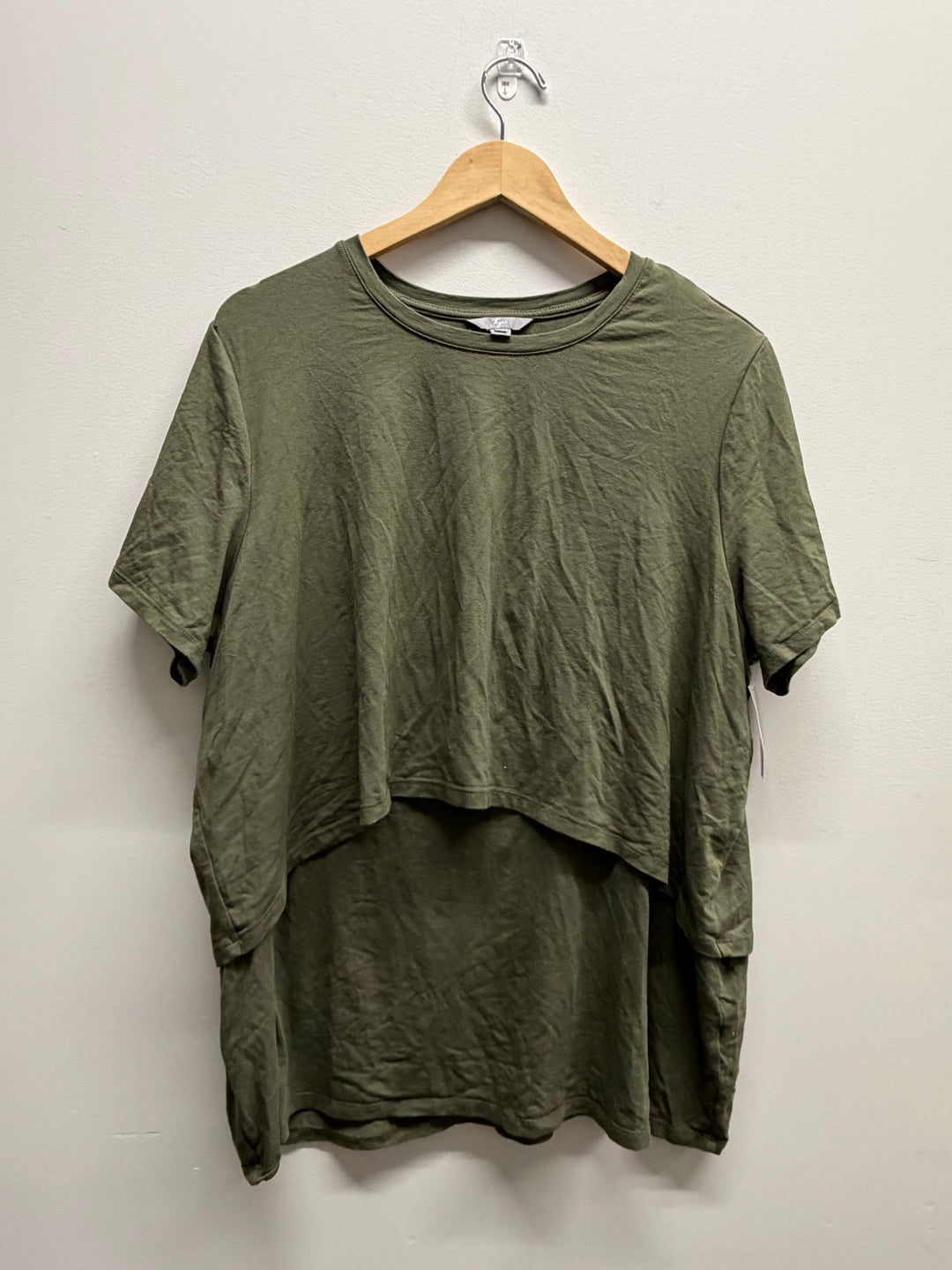 Thyme Maternity Nursing Top – XXL | Forest Green short Sleeve Excellent