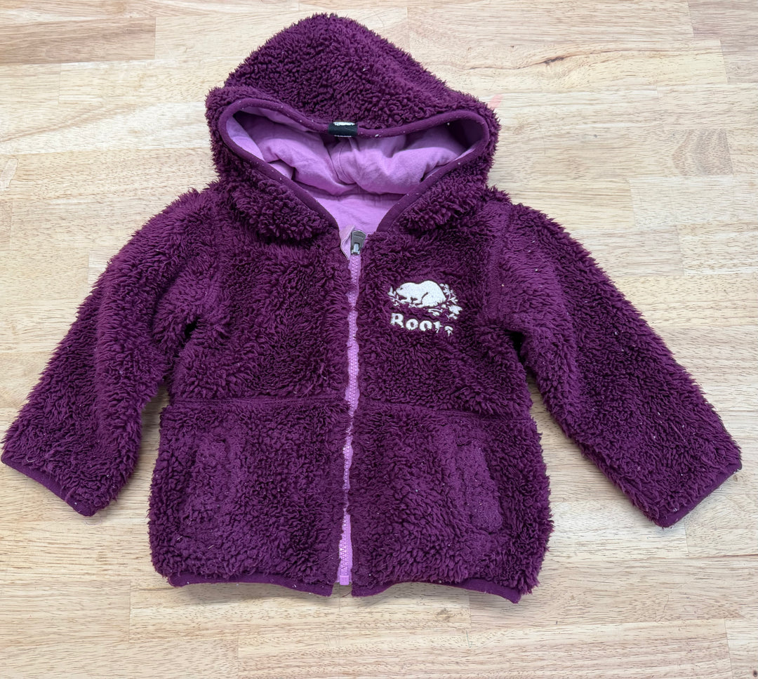 Roots Reversible Hooded Sweater – 3-6M | Purple and Fuchsia
