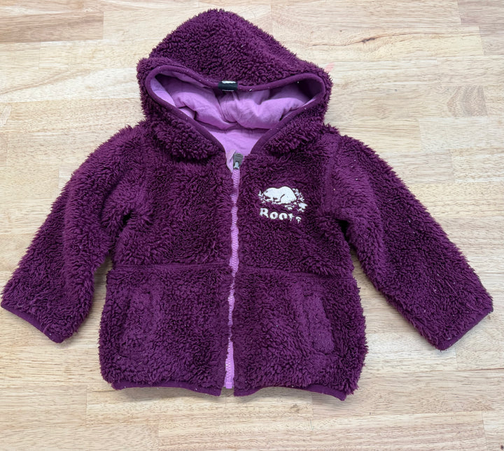 Roots Reversible Hooded Sweater – 3-6M | Purple and Fuchsia
