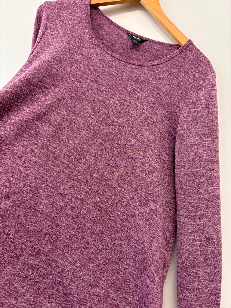 Roots 12–14Y Heathered Burgundy Tunic | Adult Small - Nest and Sprout - Consignment