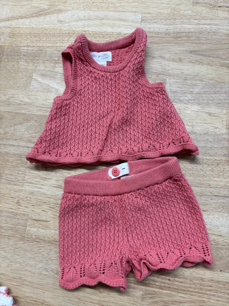 Little Planet by Carter’s Salmon Knit Two-Piece Set | Size 3M