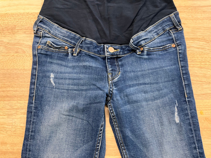 H&M Mama Size 6 Skinny High Rib Maternity Jeans – Dark Wash