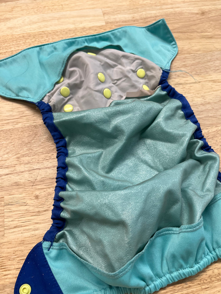 Flip Diaper Cover – OS (Teal & Royal Blue)