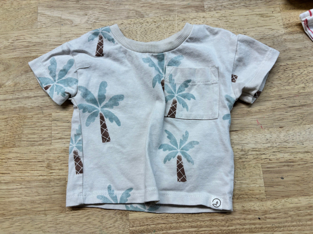Little Planet by Carter’s Newborn Cream Palm Tree Shirt – NB