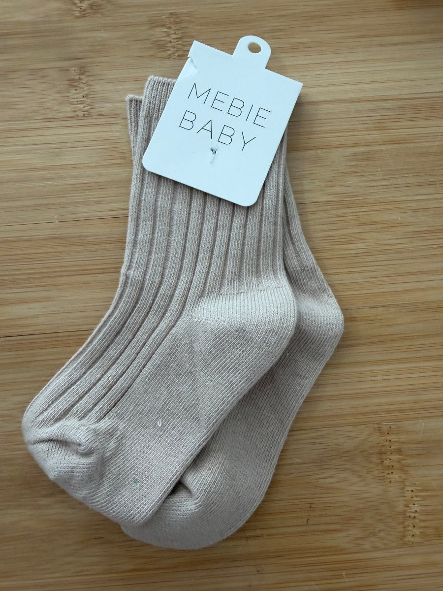Mebie Baby Oatmeal Socks – 1–3Y | NWT - Nest and Sprout-Consignment