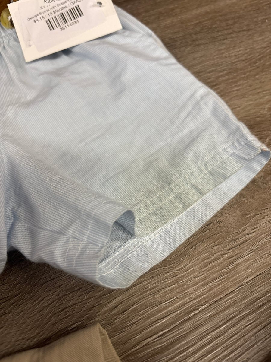 George Shorts with Suspenders12 Months stained - Nest and Sprout - Consignment